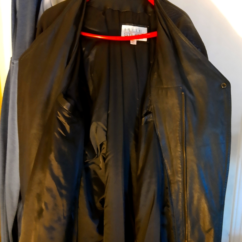 100%Special Long Leather Trench Coat never worn